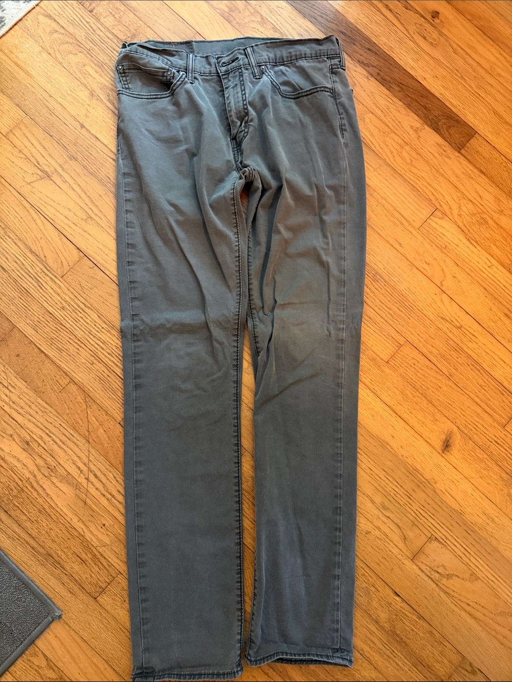 Levi’s Mens Gray Straight-Leg Jeans 34x36